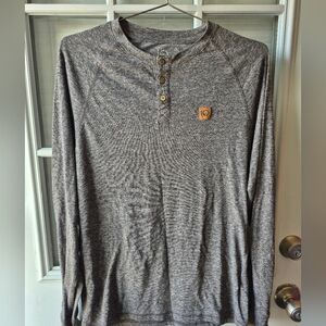 Tentree Gray Long Sleeve Henley Shirt